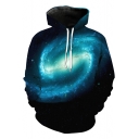 Cool 3D Galaxy Printed Long Sleeve Casual Hoodie with Pockets