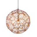 Etched Pendant Light Copper 12 Inch