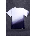 New Arrival Landscape Pattern Short Sleeve Round Neck Pullover T-Shirt