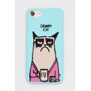Funny Unhappy Cartoon Cat Printed Mobile Phone Case for iPhone
