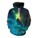 Fashion Hooded Galaxy 3D Color Block Long Sleeve Hoodie Sweatshirt