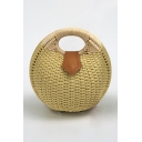 Hot Fashion New Arrival Plain Hand-Knitting Leisure Straw Handbag