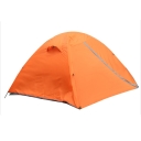 3-Season Water Resistant Backpacking 2-Person Dome Tent in Orange