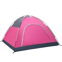 Easy up Portable Camping Family Tent 3-Person 3-Season Anti-UV Dome Tent, Pink