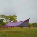 18-ft x 18-ft Camping Tent 5-8 Persons 3 Season Tarp Shelter Lightweight Waterproof Purple Coating