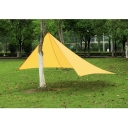 14-ft x 9-ft Easy-up Tent 3-4 Persons 3 Season Camping Tarp Shelter Sunshade Tent Waterproof Orange Coating, 0.6kg