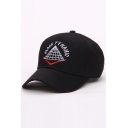 Chic Street Style Black Embroidered Baseball Cap