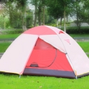 1-Person Backpacking 3-Season Double Layer Water-Proof Dome Tent (Pink)