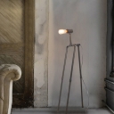 Indusrial Tripod Floor Lamp in Black Finish 39'' High