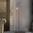 Industrial Plumbing Floor Lamp in Bronze Finish, 70'' Height