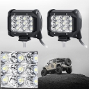 4 Inch Off Road LED Light Bar 27W 60 Degree Flood Beam Car Light For Off Road, Truck, 4WD, BOAT, JEEP, Pack of 2