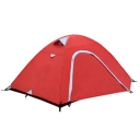 2-Person Outdoors Camping Double Layers Waterproof 3-Season Dome Tent- Red