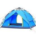 Outdoors Instant Tent Quick Pitch Tent 3-Person Family Camping 3-Season Rainproof Dome Tent, Blue
