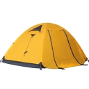 Outdoors Camping Tent Two Person 3-Season Anti-UV Dome Tent with Carry Bag in Yellow
