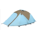 Zippered Doors 3-Person 3-Season Dome Tent for Hiking and Camping, Blue