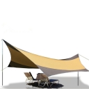 18-ft x 18-ft 2-3 Persons 3 Season Camping Tent Tarp Shelter Lightweight Waterproof Rain Fly Tent, Khaki