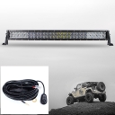 5D 32 Inch Off Road LED Light Bar CREE LED 180W 30 Degree Spot 60 Degree Flood Combo Beam Car Light For Off Road 4WD Jeep Truck ATV SUV with 1 Wire Harness