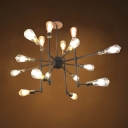 16'' Wide  Industrial Style 16 Light Sputnik LED Chandelier Indoor Lighting Fixture