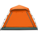 Easy up Lightweight 4-Person Family  3-Season Water Resistant Camping Cabin Dome Tent, Orange