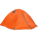 Aluminum Pole Double Layer Windproof 4-Season 3-Person Dome Tent for Winter Camping, Orange
