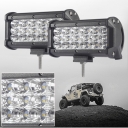 7 Inch Off Road LED Light Bar 54W 60 Degree Flood Beam Car Light For Off Road, Truck, 4WD, BOAT, JEEP, Pack of 2