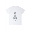 Hip Hop Style Letter Printed Short Sleeve Round Neck Loose Leisure Tee