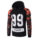 Fashion Floral Pattern Long Sleeve Casual Sports Unisex Hoodie