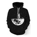 New Arrival Hot Fashion Space Man Printed Long Sleeve Casual Hoodie