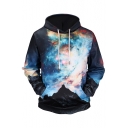 3D Galaxy Pattern Casual Leisure Long Sleeve Unisex Hoodie with Pockets
