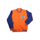 Japanese Collection Color Block Panel Contrast Trim Long Sleeve Baseball Jacket