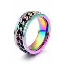 New Fashion Colorful Chain Design Ring