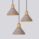 Industrial Pendant Light with 9.65''W Cement Shade