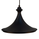 Industrial Pendant Light with 12.8''W Bell Shape Shade, Black
