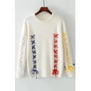 Chic Cute Round Neck Long Sleeve Sweater