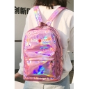 New Stylish Embroidered Pattern Laser Detail Backpack/School Bag