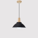 Industrial Pendant Light Wooden with 11.02