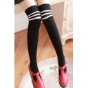 Hot Fashion Striped Print Knee High Socks