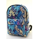 Popular Tropical Plants Printed Zippered Backpack Schoolbag