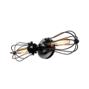 Hallway Old Black Industrial Wall Sconce Heavy Wire