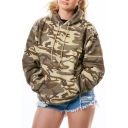 Winter Fashion Camouflaged Pattern Long Sleeves Oversize Hoodie with Pocket