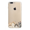 Cute Cat Cartoon Pattern Soft iPhone Mobile Phone Case