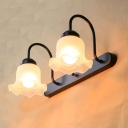 Industrial Vintage 2 Light Multi Light Wall Sconce with Scalloped Glass Shade