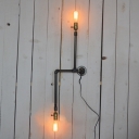 Industrial Simple 2 Light Multi Light Wall Sconce in Pipe Style