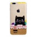 Stylish Cat Basket Cartoon Pattern Soft iPhone Mobile Phone Case