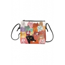 Lovely Cat Family Printed Cross Body Shoulder Bag