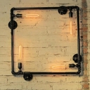 Industrial 23.6''W Multi Light Wall Sconce with Pipe Fixture Arm in Bar Style, 4 Light