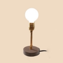 Industrial Simple Desk Lamp in Open Bulb Style with Cement Lamp Base