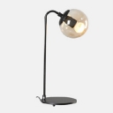 Industrial 16.5''H Desk Lamp with Globe Glass Shade in Nordical Style