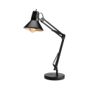 Industrial Desk Lamp with Adjustable Fixture Arm in Black Finish