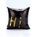 Trendy Simple Fashion Sequined Letter Pattern Pillow Cushion